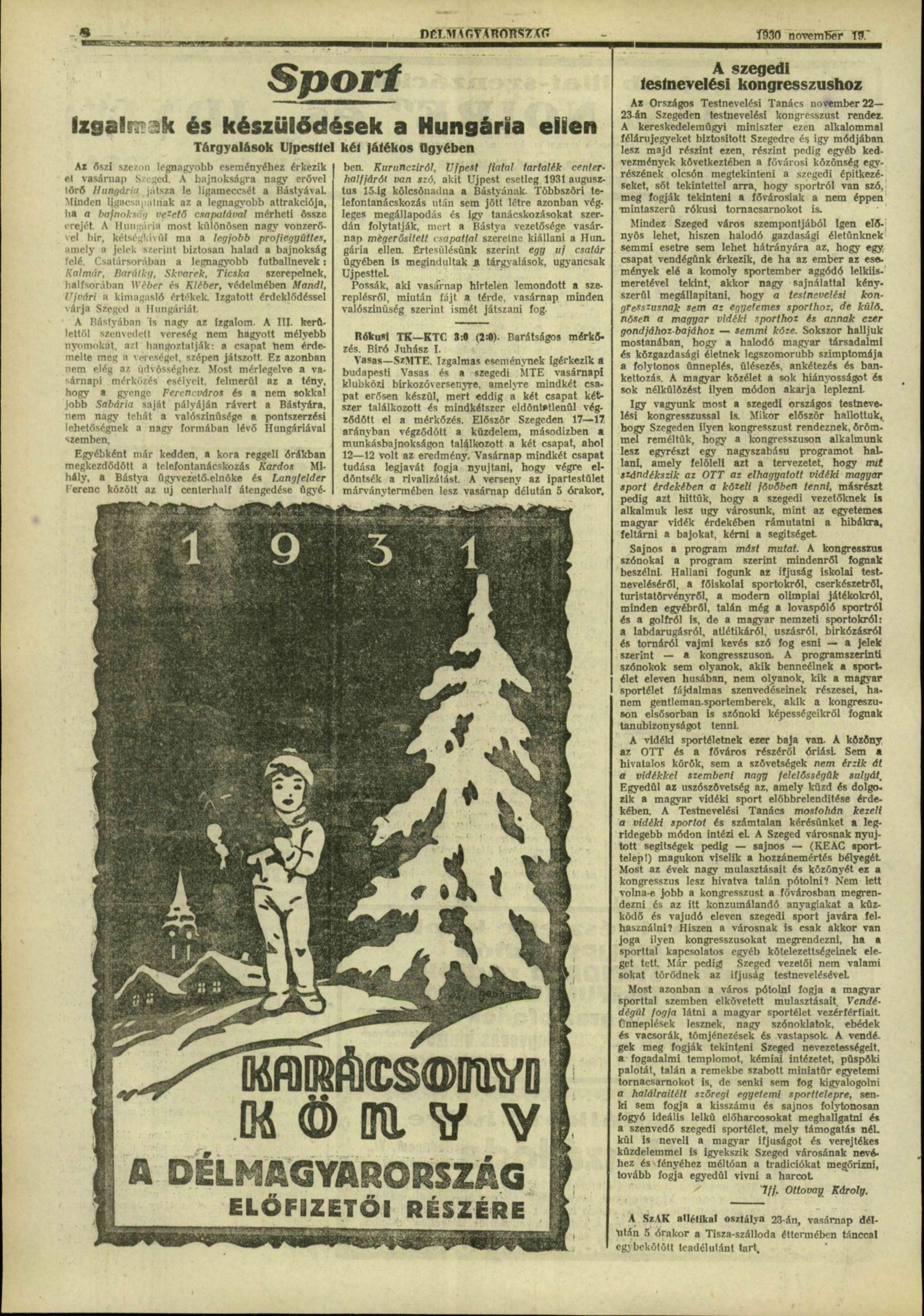Délmagyarország, 1930. november, 170. oldal