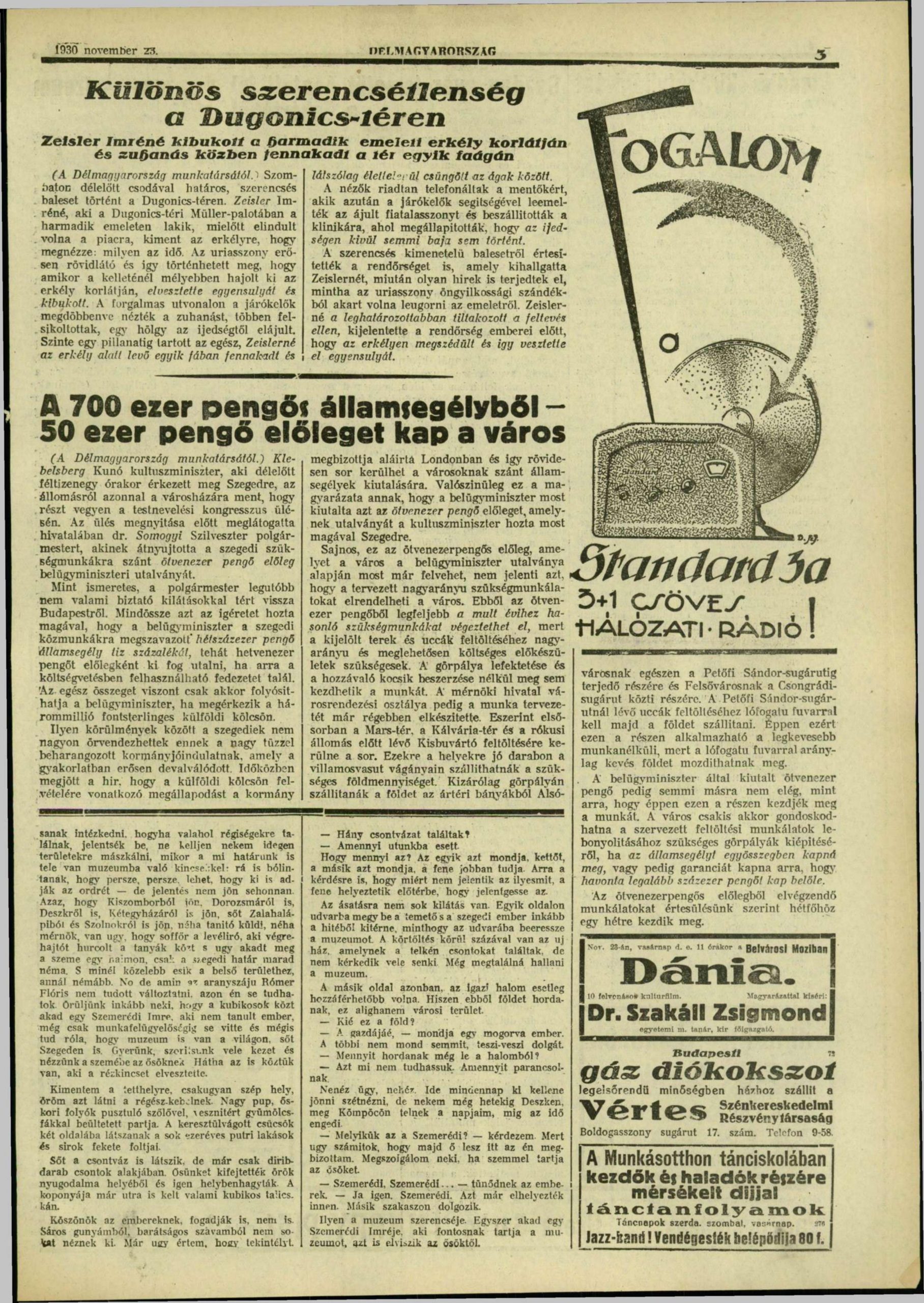 Délmagyarország, 1930. november, 199. oldal